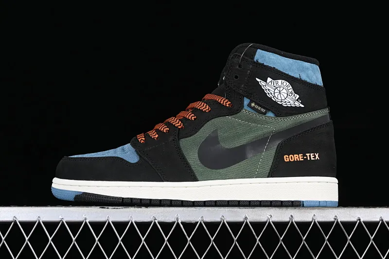 All categories Air Jordan Jordan series basketball shoes Air Jordan 1 High Air Jordan 1 Element "Gore-Tex" AJ1 Joe 1 black green silver hook high top basketball shoes DB2889-003